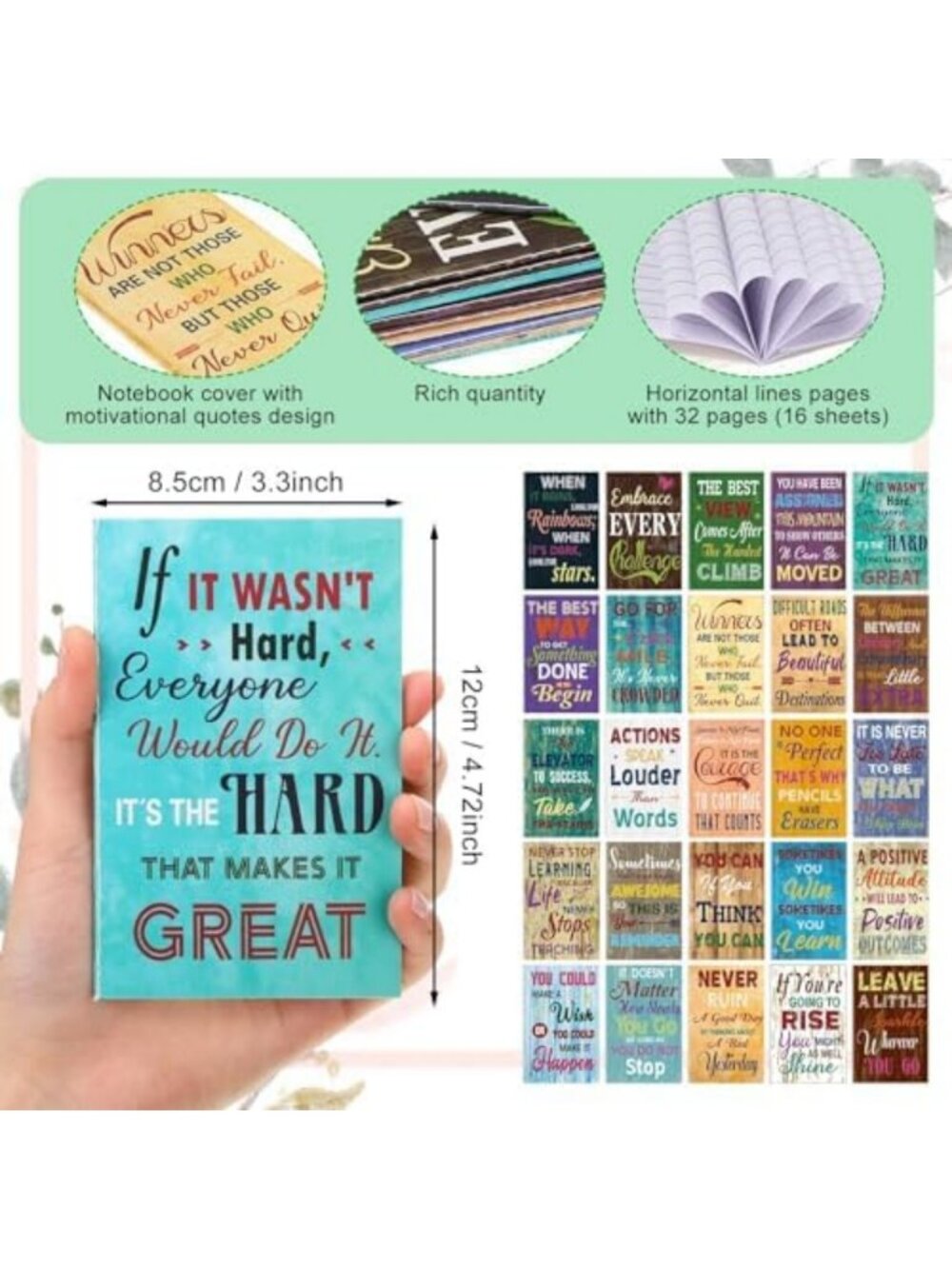 100 Mini Vintage Notepads & Pens Set - Perfect for Gifts, Journaling & Events - Picture 4 of 6